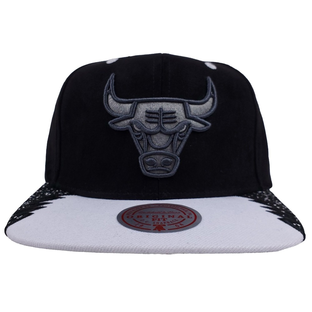 Chicago Bulls Mitchell & Ness NBA Snapback Hat Cap 3D Logo Jordan 5 Hookup NWT‎